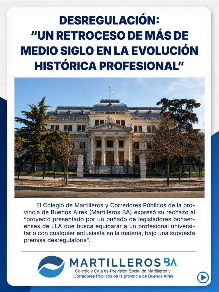 Desregulación: “Un retroceso de más de medio siglo en la evolución histórica profesional”