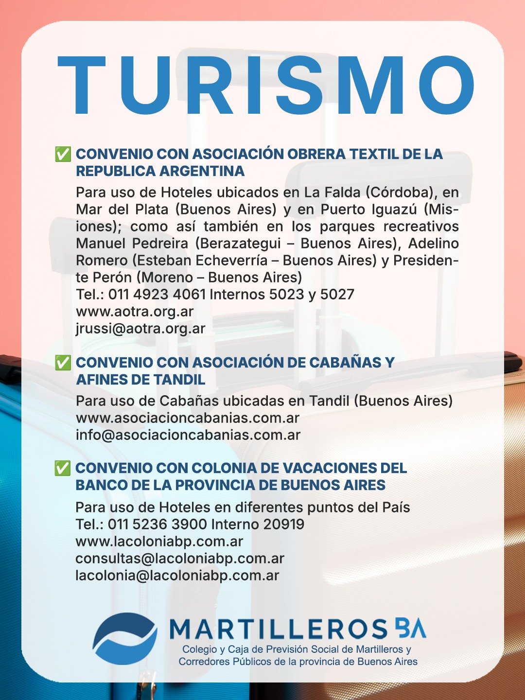 Beneficios Turismo Martilleros